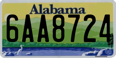 AL license plate 6AA8724