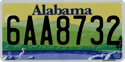AL license plate 6AA8732