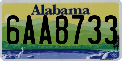 AL license plate 6AA8733