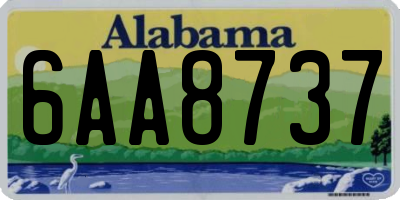 AL license plate 6AA8737