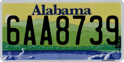 AL license plate 6AA8739