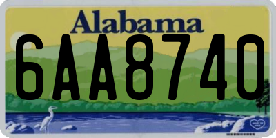 AL license plate 6AA8740