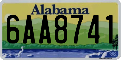 AL license plate 6AA8741