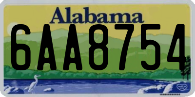 AL license plate 6AA8754