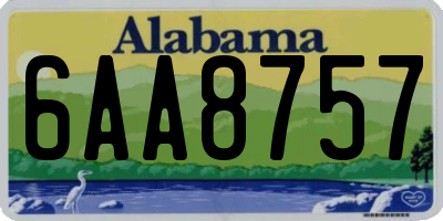AL license plate 6AA8757