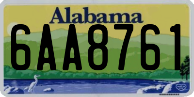 AL license plate 6AA8761