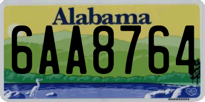 AL license plate 6AA8764