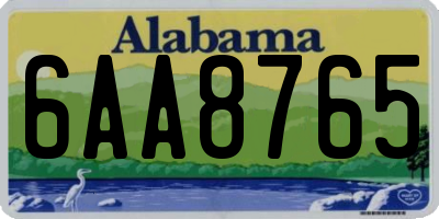 AL license plate 6AA8765