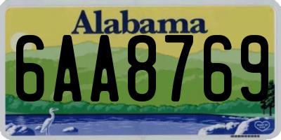 AL license plate 6AA8769
