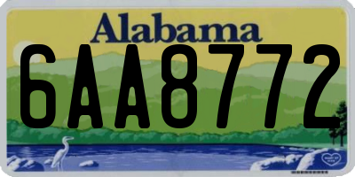AL license plate 6AA8772