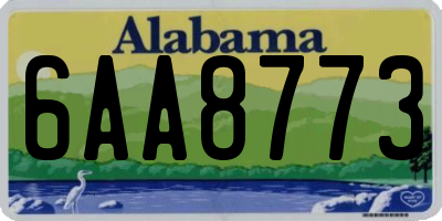 AL license plate 6AA8773