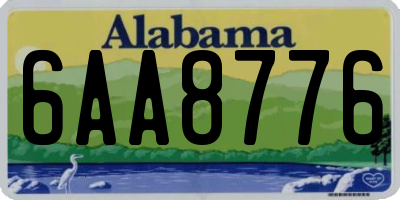 AL license plate 6AA8776