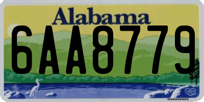 AL license plate 6AA8779