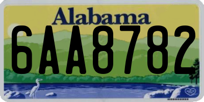 AL license plate 6AA8782
