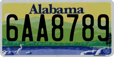 AL license plate 6AA8789