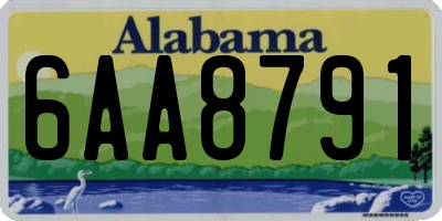 AL license plate 6AA8791