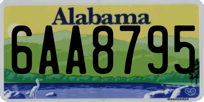 AL license plate 6AA8795