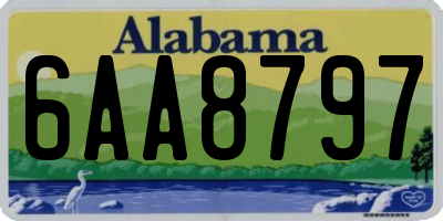 AL license plate 6AA8797
