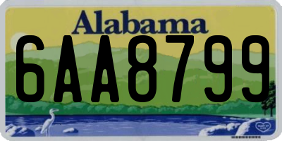 AL license plate 6AA8799