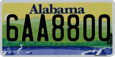 AL license plate 6AA8800