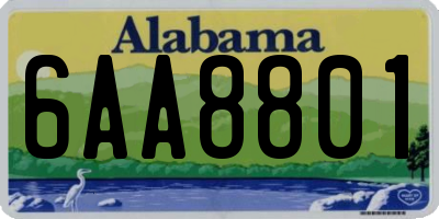 AL license plate 6AA8801