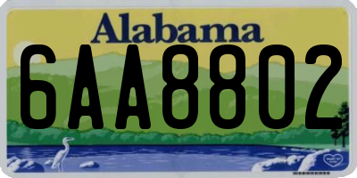 AL license plate 6AA8802