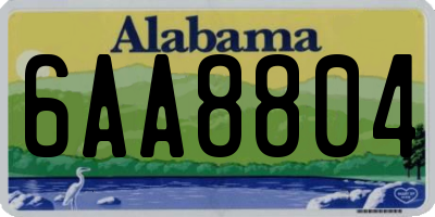 AL license plate 6AA8804
