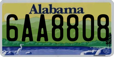 AL license plate 6AA8808