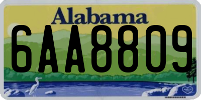 AL license plate 6AA8809
