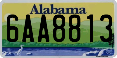 AL license plate 6AA8813