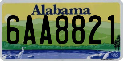 AL license plate 6AA8821