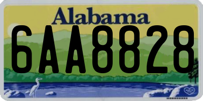 AL license plate 6AA8828