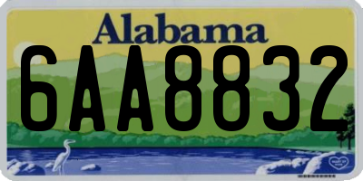 AL license plate 6AA8832