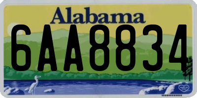AL license plate 6AA8834