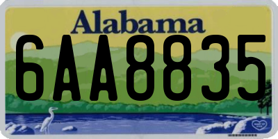 AL license plate 6AA8835