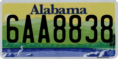 AL license plate 6AA8838
