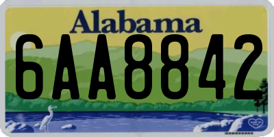 AL license plate 6AA8842