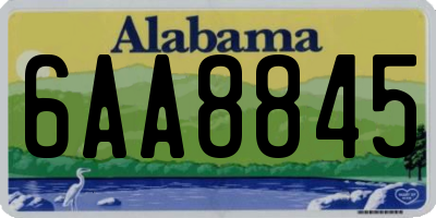 AL license plate 6AA8845