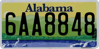 AL license plate 6AA8848