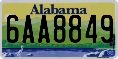AL license plate 6AA8849