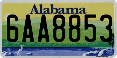 AL license plate 6AA8853