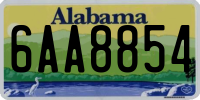 AL license plate 6AA8854