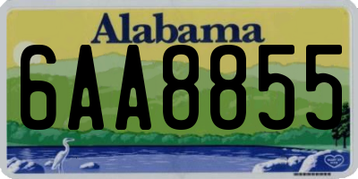 AL license plate 6AA8855