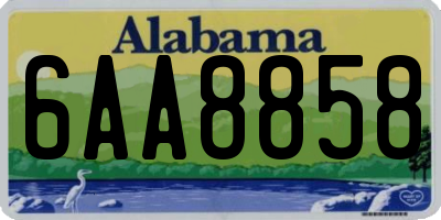 AL license plate 6AA8858