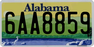 AL license plate 6AA8859