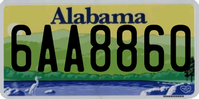 AL license plate 6AA8860