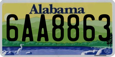 AL license plate 6AA8863