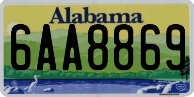 AL license plate 6AA8869
