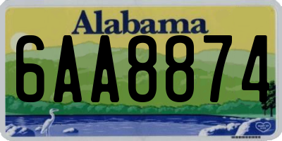 AL license plate 6AA8874