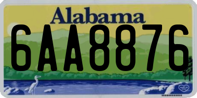 AL license plate 6AA8876